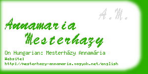 annamaria mesterhazy business card